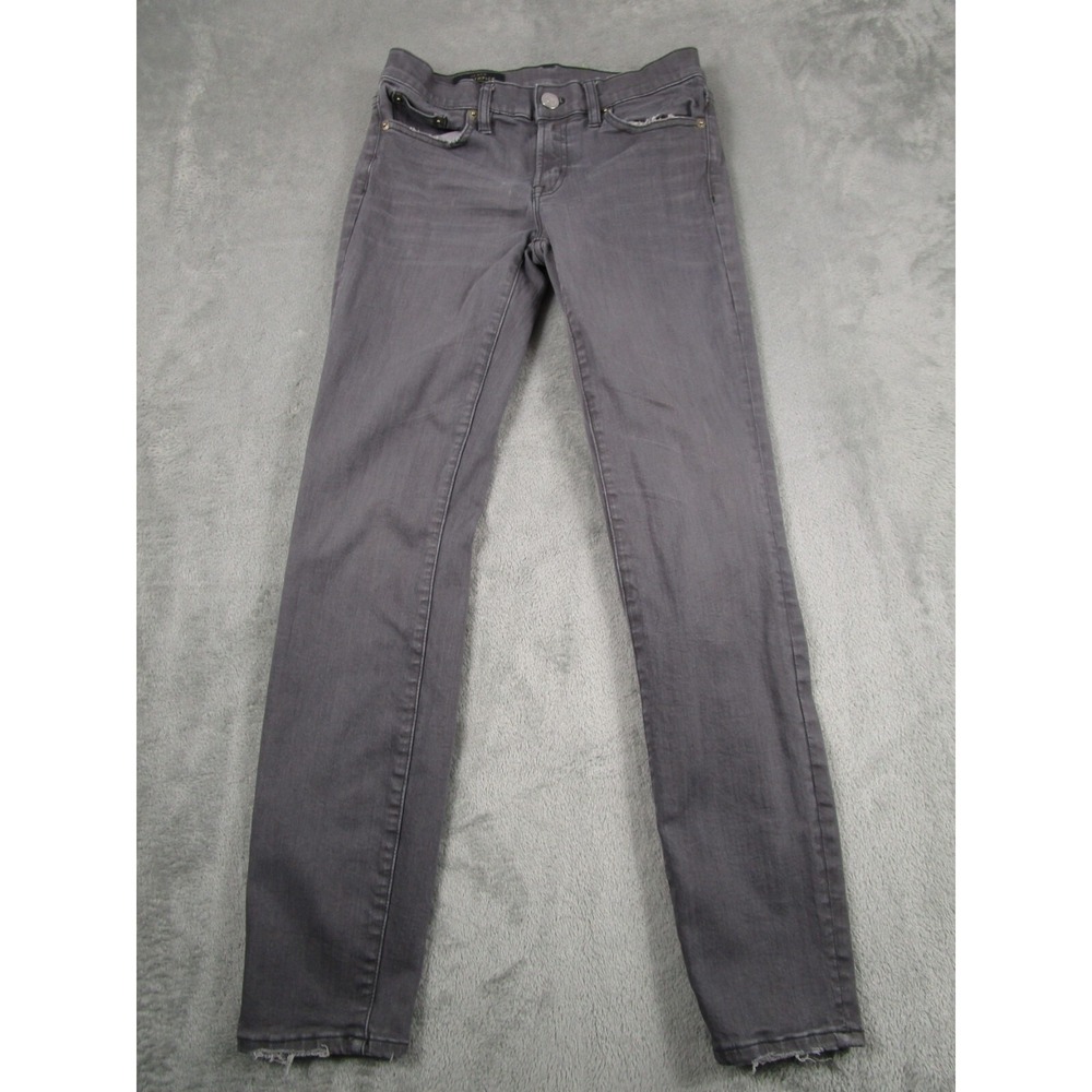 J Crew Jeans Womens 25 Gray‎ Denim Toothpick Skinny Pockets Preppy
